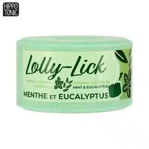 Pierre à lécher minérale pour chevaux LOLLY LICK Menthe Eucalyptus HIPPOTONIC 731007003 Sellerie Equinoxe Shop