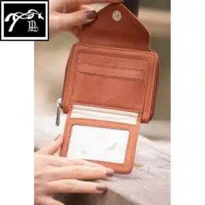 Porte Monnaie Clémence cognac 936024014 PENELOPE COLLECTION LEPREVOST AW25 SELLERIE EQUINOXE SHOP FUVEAU