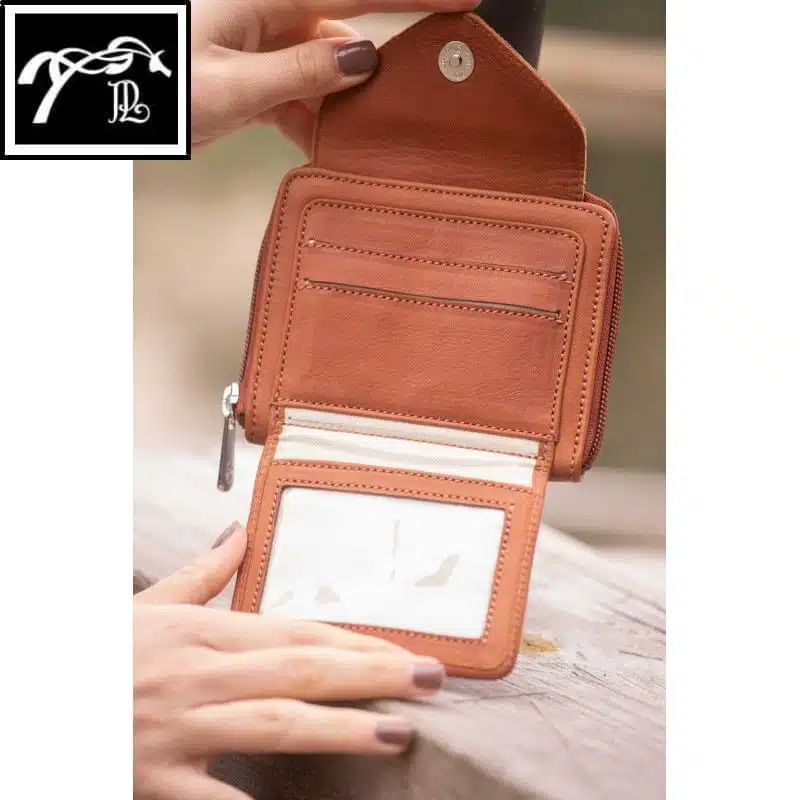 Porte Monnaie Clémence cognac 936024014 PENELOPE COLLECTION LEPREVOST AW25 SELLERIE EQUINOXE SHOP FUVEAU