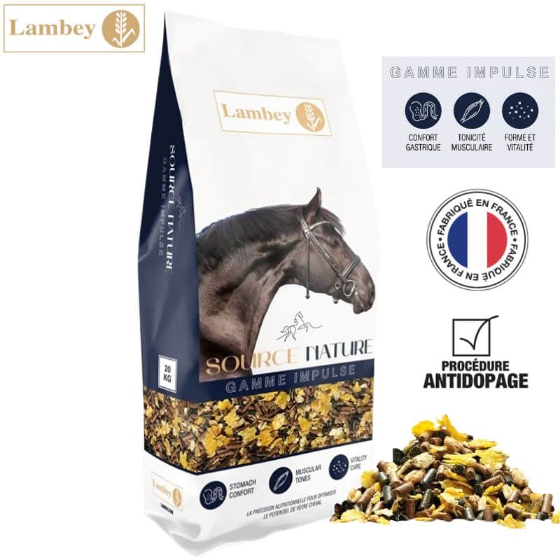 SOURCE NATURE Floconné LAMBEY alimentation chevaux et poneys de sport Sellerie Equinoxe Shop Fuveau
