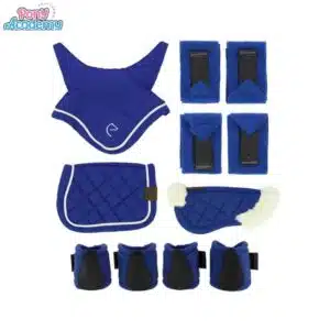 Set Mini accessoires bleu roi pour peluche PONY ACADEMY EQUITHEME 901427 Sellerie Equinoxe Shop Fuveau