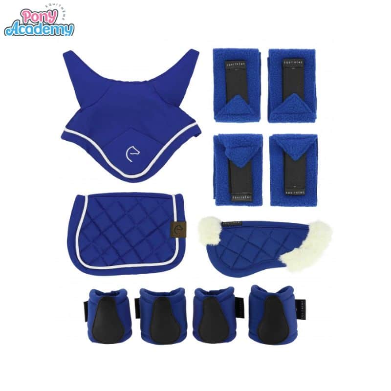 Set Mini accessoires bleu roi pour peluche PONY ACADEMY EQUITHEME 901427 Sellerie Equinoxe Shop Fuveau