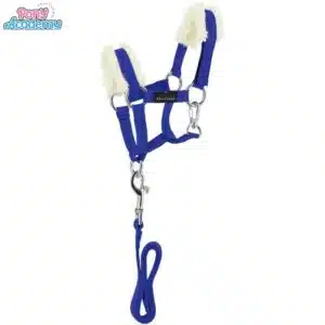 Set Mini licol avec longe bleu roi pour peluche PONY ACADEMY EQUITHEME 901426 Sellerie Equinoxe Shop Fuveau