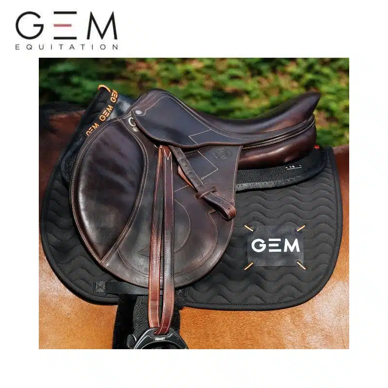 Tapis d'équitation GEM TOUC TOUC NOIR AW25 Sellerie Equinoxe Shop Fuveau