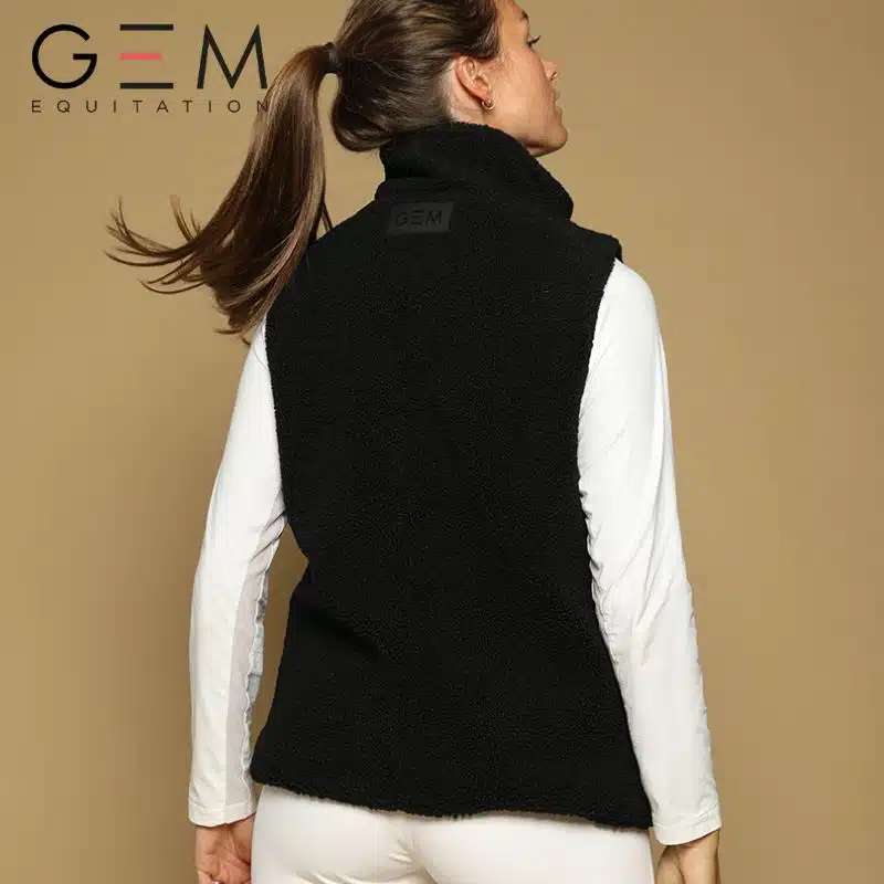 Veste d'équitation sans manches On GEM noir AW25 Sellerie Equinoxe Shop Fuveau Veste d'équitation sans manches On GEM noir AW25 Sellerie Equinoxe Shop Fuveau