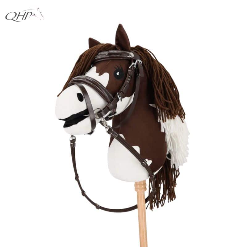 Bridon Luxe QHP havane vernis et surpiqué pour Hobby Horse QHP 5616 Sellerie Equinoxe Shop Fuveau