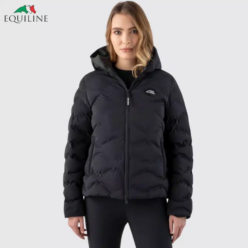 Doudoune d'équitation Femme Eco-Duvet Equiline EW125PQ10756006 noir Sellerie Equinoxe Shop
