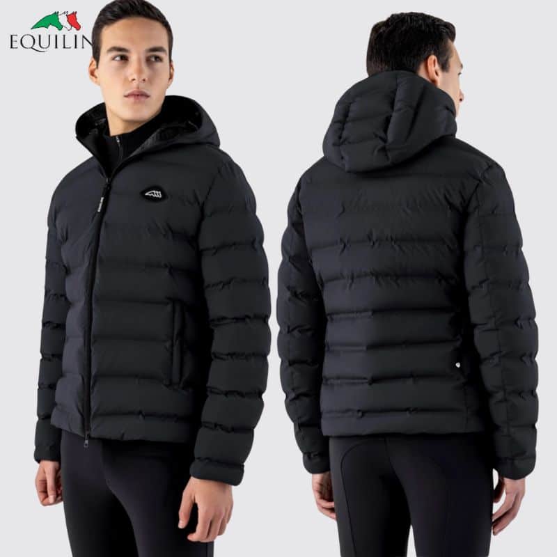 Doudoune pour homme CERMO Equiline EW125PQ10514 noir Sellerie EQUINOXE SHOP Fuveau