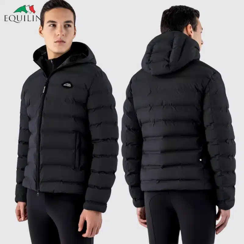 Doudoune pour homme CERMO Equiline EW125PQ10514 noir Sellerie EQUINOXE SHOP Fuveau
