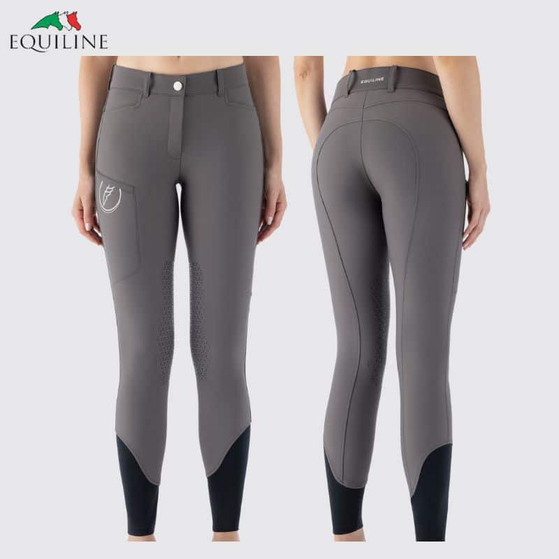 Pantalon ETIGREK grip genoux Femme Equiline EW025PN09177 Marsh Sellerie EQUINOXE SHOP Fuveau