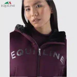Sweat-shirt doublé Amaranth Prune Femme Equiline EW125PR09882407 prune Sellerie Equinoxe Shop