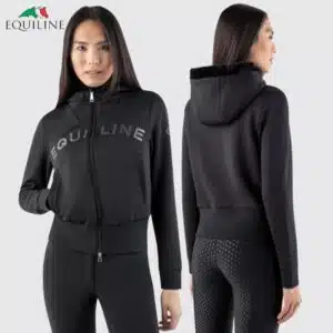 Sweat-shirt moumoute Amaranth Prune Femme Equiline EW125PR09882006 noir Sellerie Equinoxe