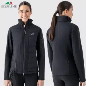 Veste hybride compatible air bag ENTREC noir Femme Equiline EW025PR09871 Sellerie EQUINOXE SHOP Fuveau