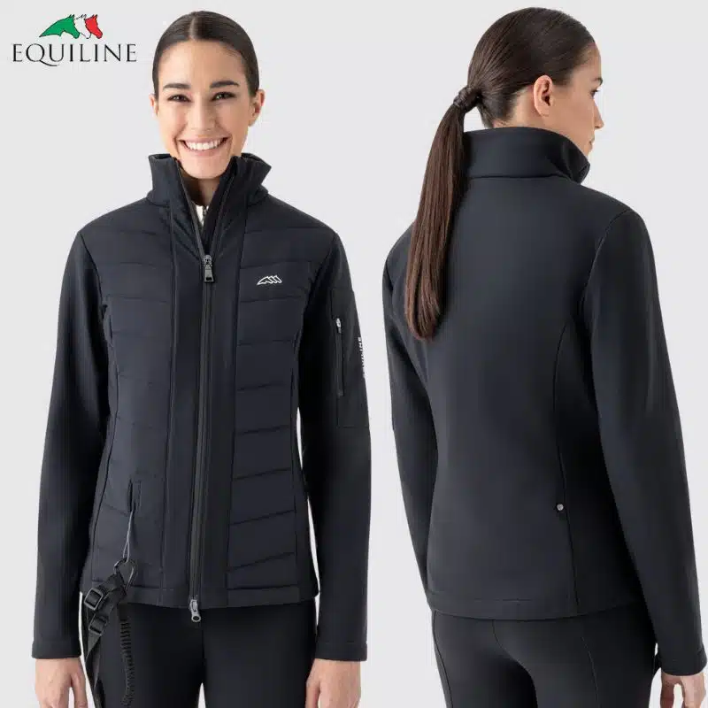 Veste hybride compatible air bag ENTREC noir Femme Equiline EW025PR09871 Sellerie EQUINOXE SHOP Fuveau