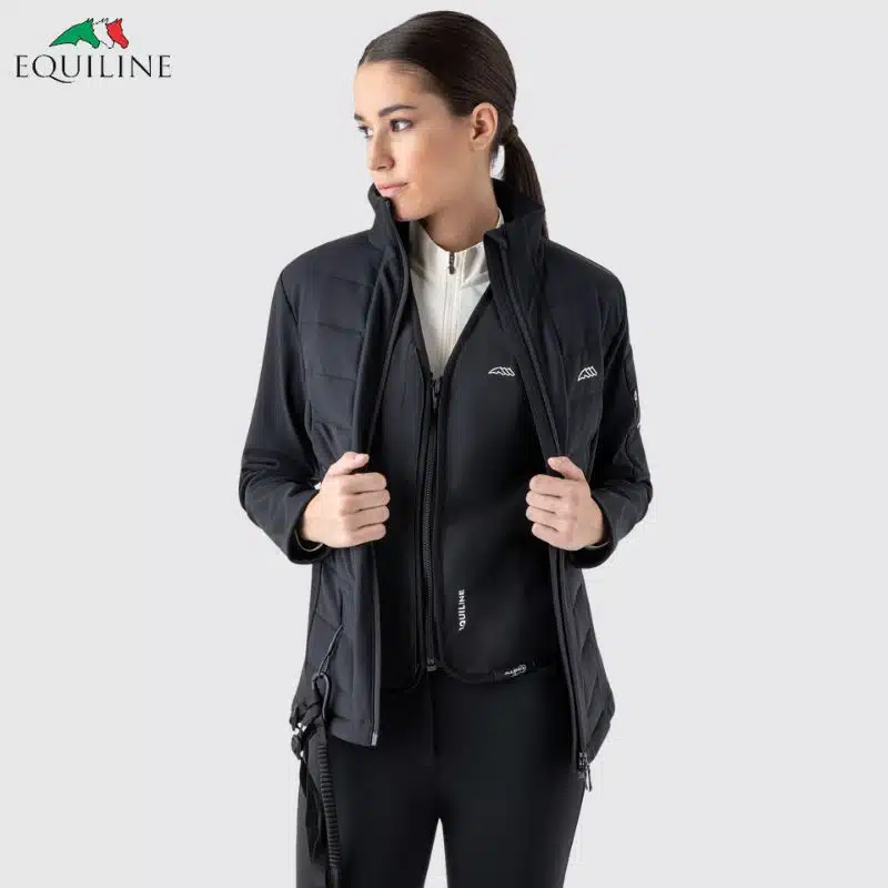 Veste hybride compatible air bag ENTREC noir Femme Equiline EW025PR09871 Sellerie EQUINOXE SHOP