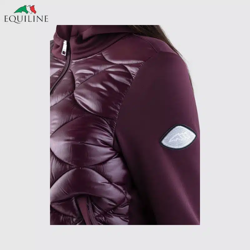 doudoune hybride bi-matière GOTEL Prune Femme Equiline EW125PR09881 Sellerie Equinoxe