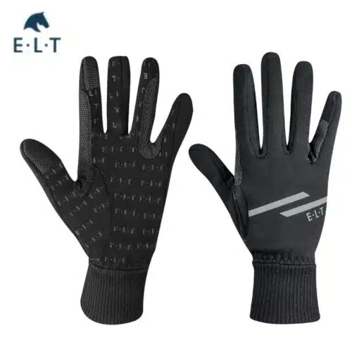 Gants équitation enfant BASIC bleu