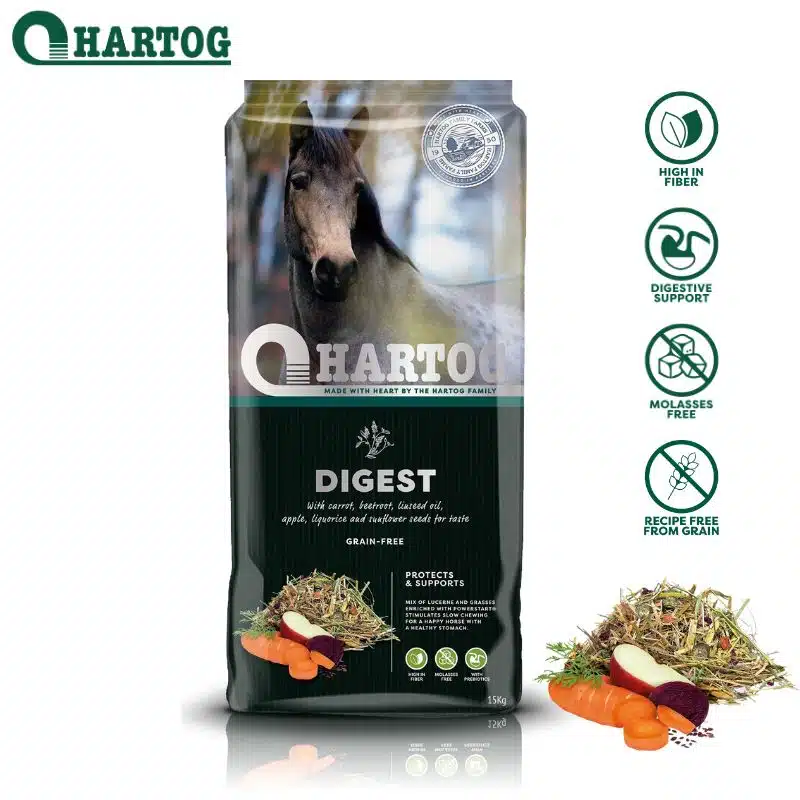 Hartog Digest aliment pour chevaux 15 kg estomac sensible intestins sensibles problèmes digestifs Sellerie Equinoxe Shop fuveau