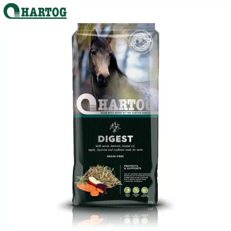 Hartog Digest aliment sac 15 kg pour chevaux estomac sensible intestins sensibles problèmes digestifs Sellerie Equinoxe Shop fuveau