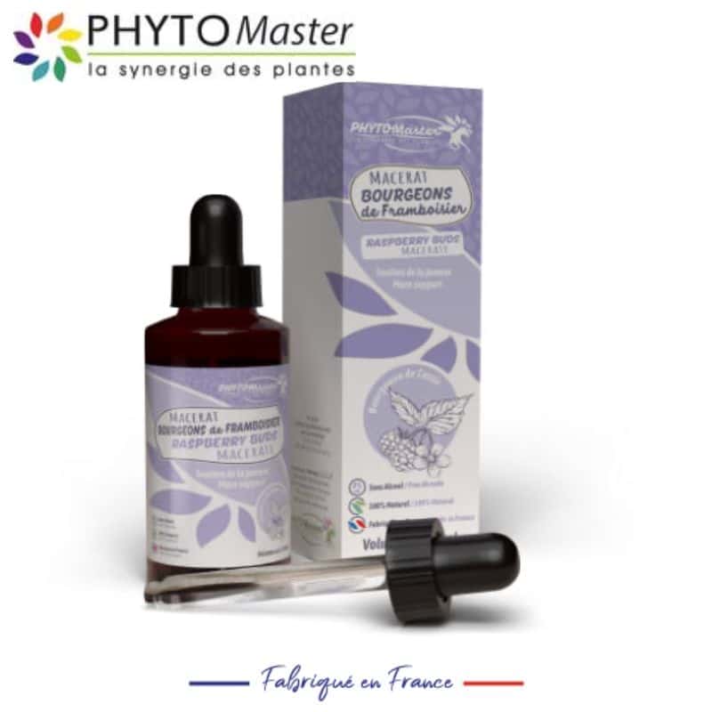 MACÉRÂT DE BOURGEONS DE FRAMBOISIER gemmothérapie PHYTO MASTER 152050160B chaleurs douloureuses jument SELLERIE EQUINOXE SHOP FUVEAU
