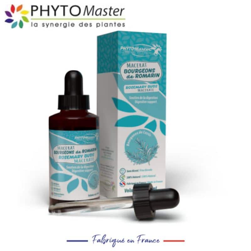 MACÉRÂT DE BOURGEONS DE ROMARIN gemmothérapie PHYTO MASTER 152060160B soutien digestif et hépatique drainage cheval SELLERIE EQUINOXE SHOP FUVEAU