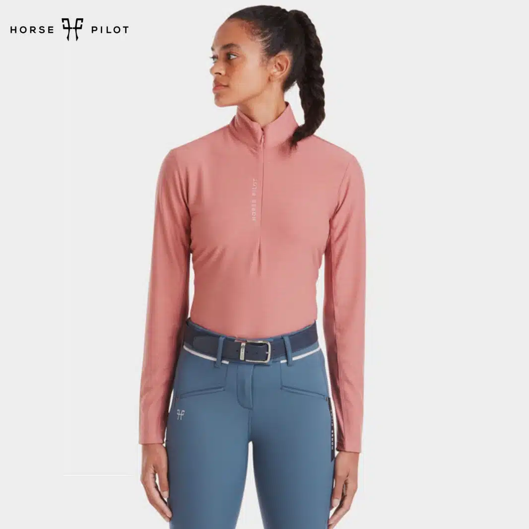 Tee shirt d'équitation à manches longues Suntech Brick Dust Horse Pilot SUN124 Femme Sellerie Equinoxe Shop