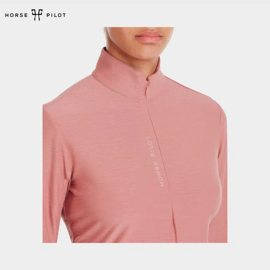 Tee shirt d'équitation à manches longues Suntech Brick Dust Horse Pilot SUN124 Sellerie Equinoxe Shop