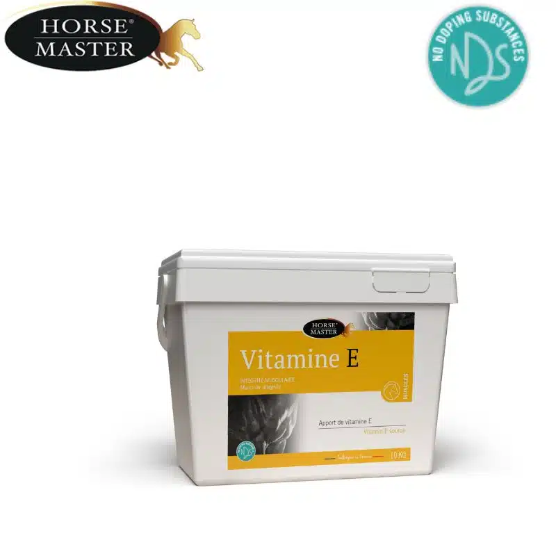 Vitamine E Horse Master en poudre seau de 10 kg Vitamine E cheval Horse Master pot de 10 kg
