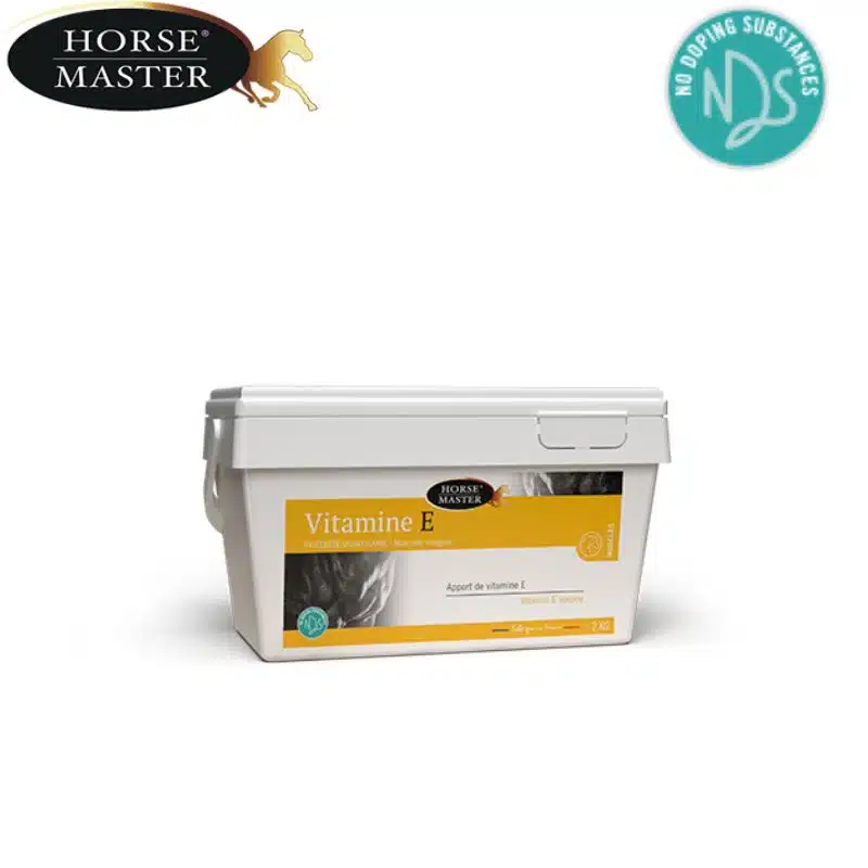 Vitamine E Horse Master en poudre seau de 2 kg Vitamine E cheval Horse Master 2 kg 55 000 UI pour cheval