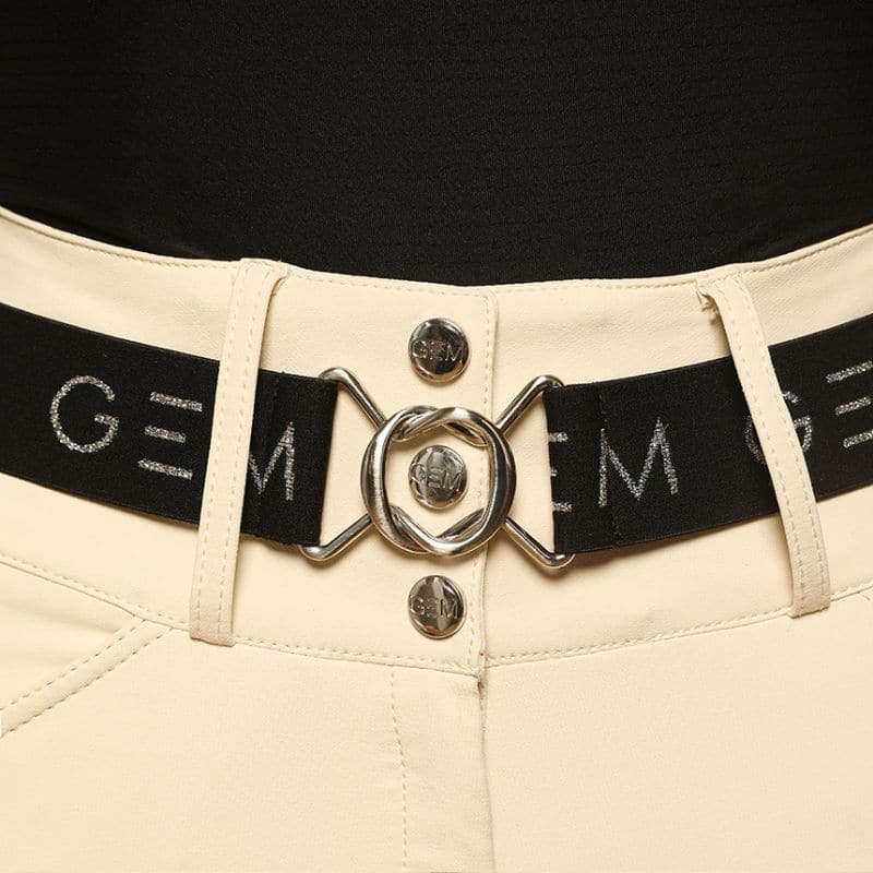 Ceinture ZAZA GEM EQUITATION NOIR ARGENT SS26 Sellerie Equinoxe Shop Fuveau