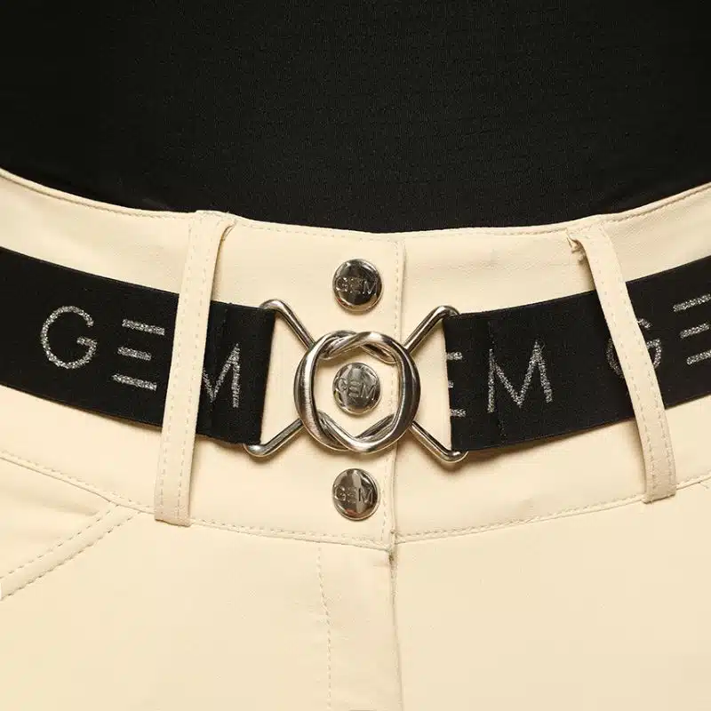 Ceinture ZAZA GEM EQUITATION NOIR ARGENT SS26 Sellerie Equinoxe Shop Fuveau