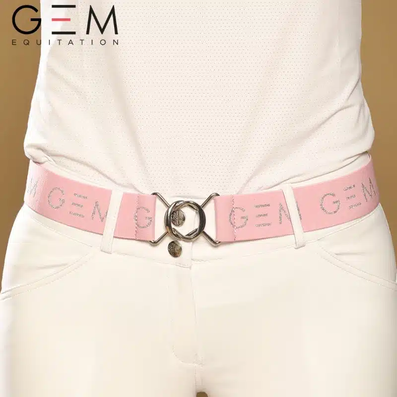 Ceinture ZAZA GEM EQUITATION ROSE BARBAPAPA SS26 Sellerie Equinoxe Shop Fuveau