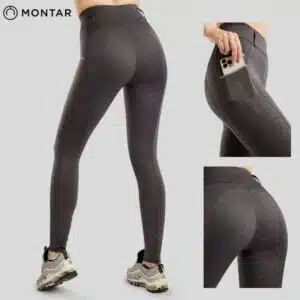 Pantalon d'équitation MoLila Pull On w. Champagne Crystals and Crystals Tape Fullgrip Slate Grey MONTAR 26225 963 BY SELLERIE EQUINOXE SHOP ETE 2026