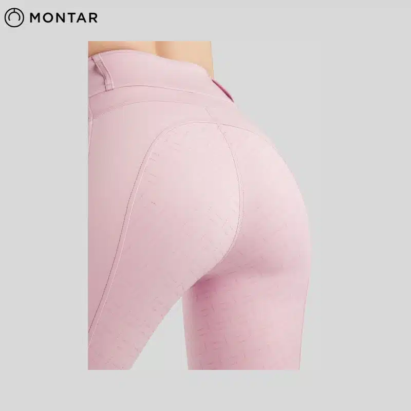 Pantalon d'équitation MoLila Pull On w. Champagne Crystals and Crystals Tape Fullgrip Slate PINK MONTAR 26225 223 BY SELLERIE EQUINOXE SHOP FUVEAU