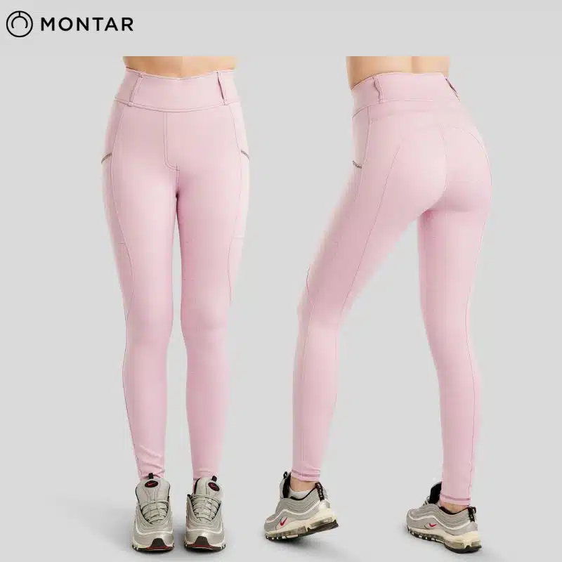 Pantalon d'équitation MoLila Pull On w. Champagne Crystals and Crystals Tape Fullgrip Slate PINK MONTAR 26225 223 rose BY SELLERIE EQUINOXE SHOP FUVEAU