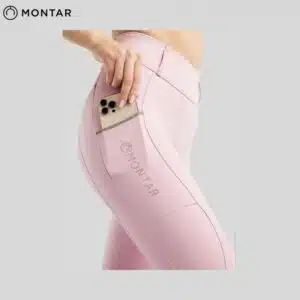 Pantalon d'équitation MoLila Pull On w. Champagne Crystals and Crystals Tape Fullgrip Slate PINK MONTAR 26225 223 rose paillettes BY SELLERIE EQUINOXE SHOP FUVEAU