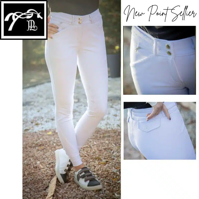 Pantalon d'équitation new point sellier 979924 blanc Pénélope Store Sellerie Equinoxe Shop Fuveau