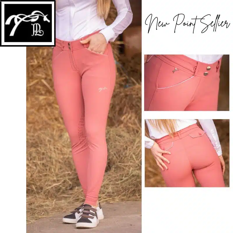 Pantalon d'équitation new point sellier 979924 vieux rose Pénélope Store Sellerie Equinoxe Shop Fuveau