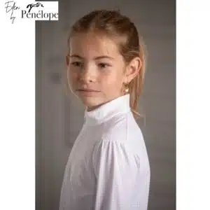 Polo de concours EDEN BY PENELOPE Bruges Mesh blanc équitation enfant 987925 EDEN BY PENELOPE COLLECTION SELLERIE EQUINOXE SHOP FUVEAU