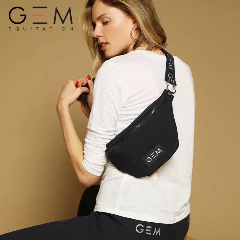 Sac banane Luna noir argent GEM SS26 Sellerie Equinoxe Shop Fuveau