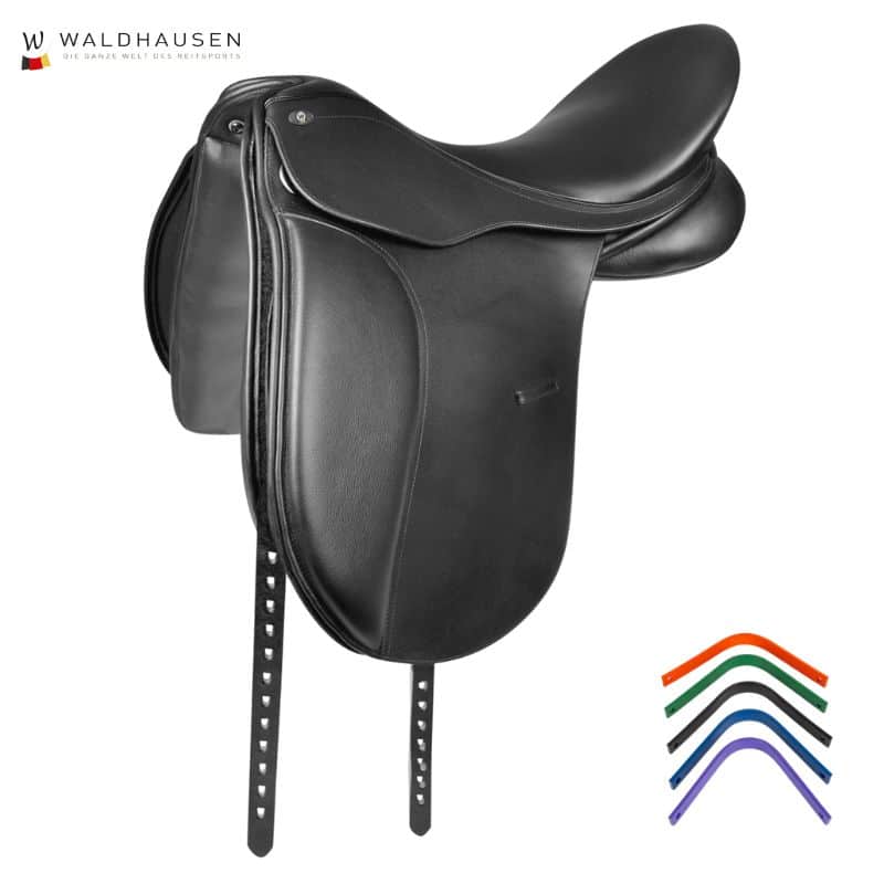 Selle de dressage Comfort en cuir noir Waldhausen 522101 175 Sellerie Equinoxe Shop