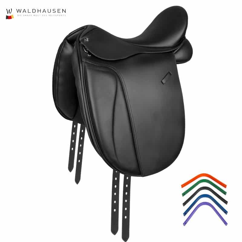 Selle de dressage Premium en cuir arcade interchangeable Waldhausen 522401 Sellerie Equinoxe Shop Fuveau