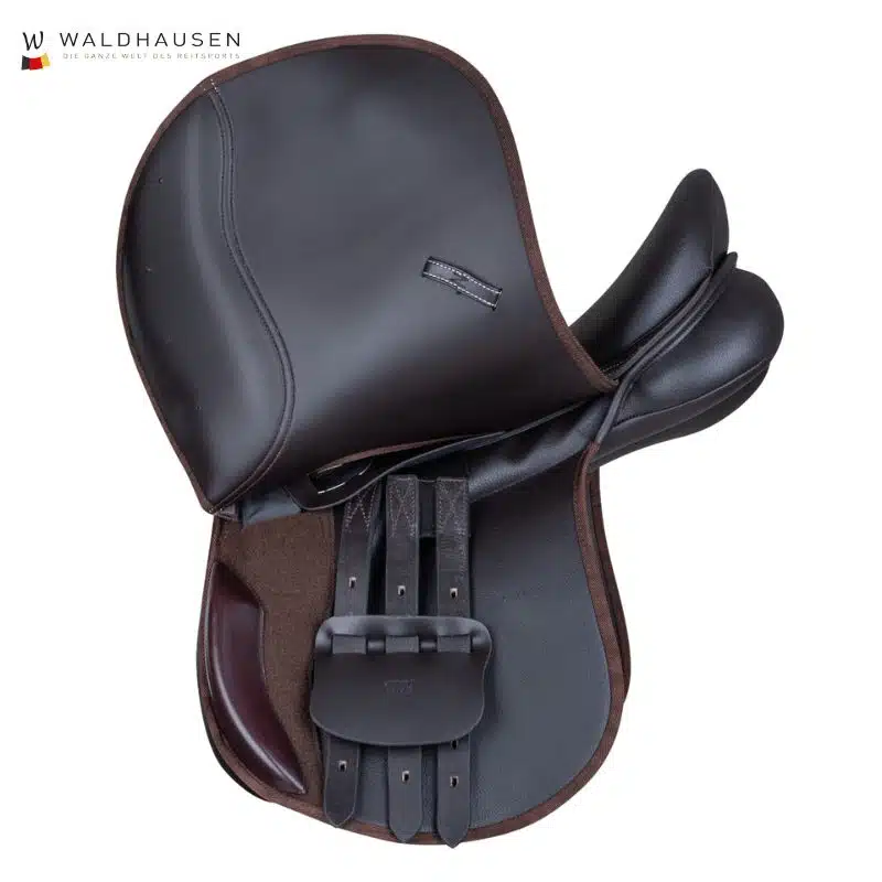 Selle d'équitation mixte Economic marron Waldhausen 521530 cheval Sellerie Equinoxe Shop