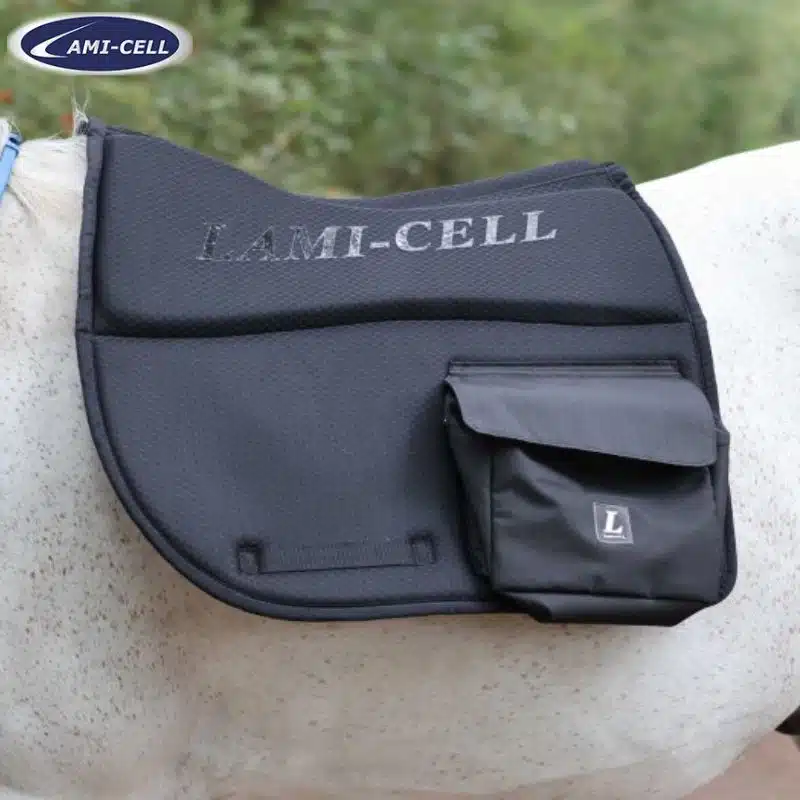 Tapis de Randonnée à poches avec amortisseur intégre Lami Cell noir 220042 Sellerie Equinoxe Shop Fuveau