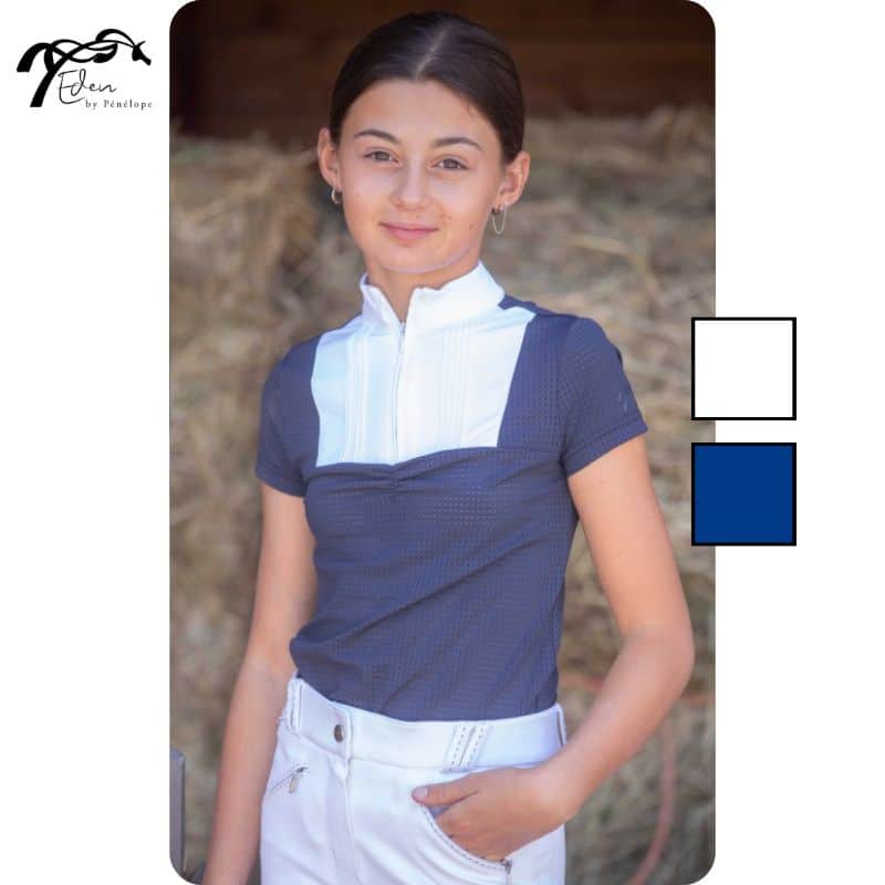 Polo de concours enfant Eden by Pénélope Florence manches courtes.