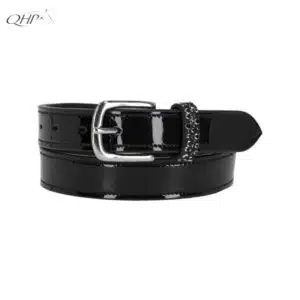 Ceinture Lagos à strass noir QHP SS26 9119 Sellerie Equinoxe