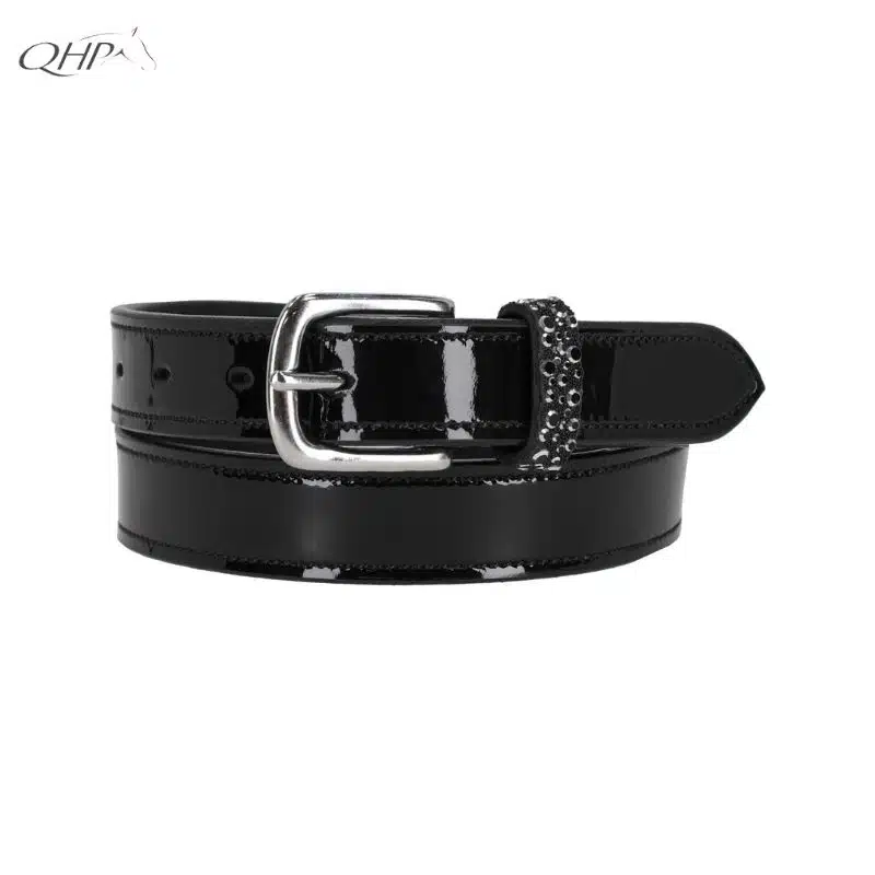 Ceinture Lagos à strass noir QHP SS26 9119 Sellerie Equinoxe