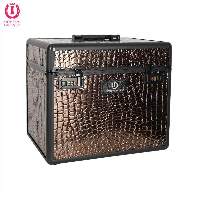 Grooming box IRHShiny Imperial Riding ST68120002 croco Choco Sellerie Equinoxe Shop Fuveau