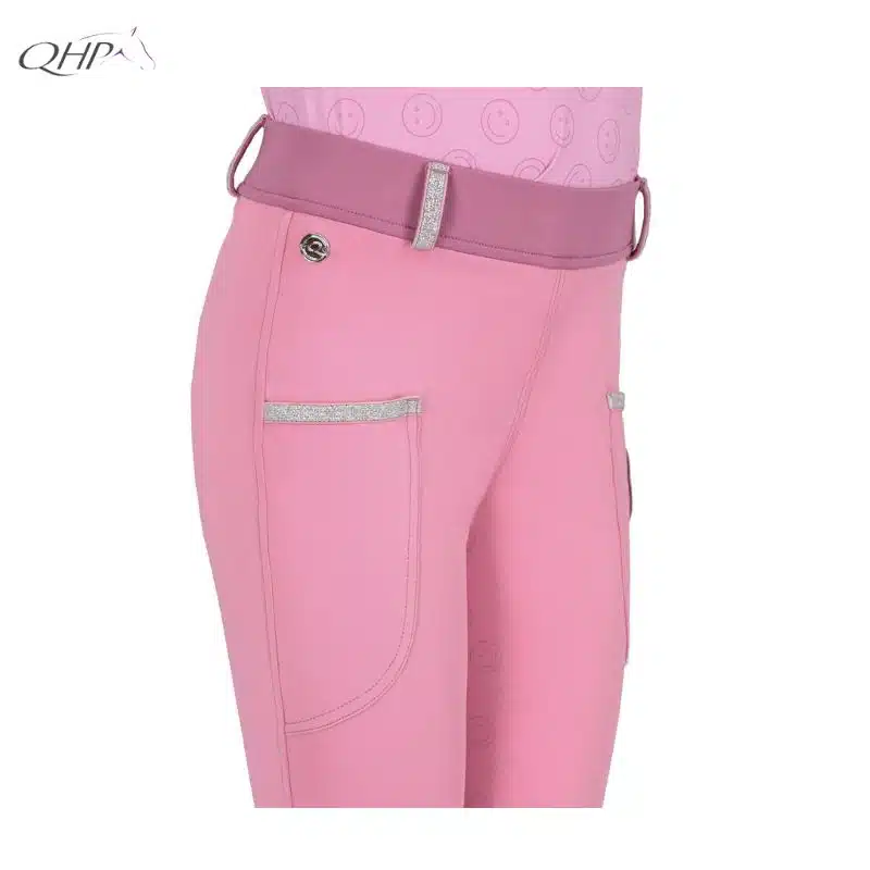 Legging d'équitation enfant Rosalynn Jr full grip QHP 8915 SS26 Sellerie Equinoxe Shop détail
