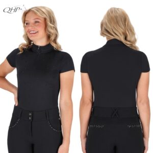 Polo d'équitation sans manches Aubree QHP 8920 bleu SS26 Sellerie Equinoxe Shop